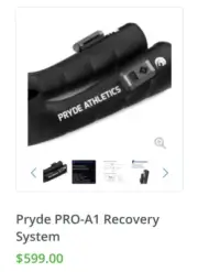 NEW Pryde Athletics Recovery System Pryde PRO-A1 Size Medium Leg Sleeves Wireles