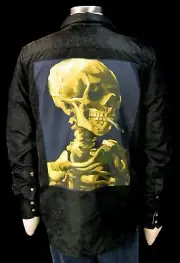 Robert Graham Skeleton Head NWT Van Gogh Limited Edition L Large
