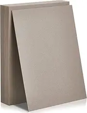Lewtemi 20 Pcs Book Board, Binders Board Chipboard Designer Bookboard Kraft Heavy Duty Chipboard Sheets Bookbinding Supplies for Book Binding Cover (Gray, 7x5 Inch 50PT)