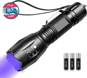 Black Light UV Flashlight, LED UV Torch 2 in 1 UV Blacklight with 500LM Highlig