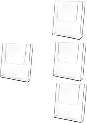 HOODANCOS 4pcs Desk Flyer Display Stand Wall Mount Brochure Holder Office Literature Stand Hanging Hole for Business Cards Magazines