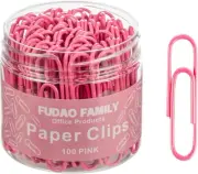 Jumbo Paper Clips, 2 Inch Large Clip, 100 pcs Paperclips Jumbo, Pink