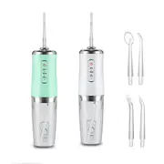 2pcs Water Flosser Electric Water Cordless Cordless Teeth Cleaner for Home Travel -Green and White