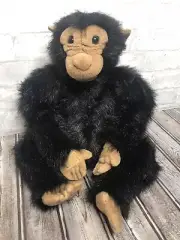 Vintage Aurora Realistic Plush Monkey Chimpanzee Ape Chimp 19” Stuffed Animal
