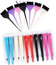 FOMIYES Professional Hair Dyeing Tool Set 14pcs Random Colors Tint Brush Hair Tinting Brush for Home Salon Use