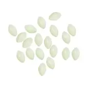 200Pcs 10x6mm Oval Plastic Glow Fishing Beads Tackle Tool, White