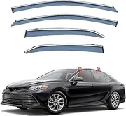 4 Pieces Car Window Wind Deflectors for Toyota Camry XV70 2018 2023, Side Door Stick On Rain Guards Sun Visors Shield Accessories Easy Installation and Weather Protection