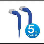 UniFi Patch Cable 5m Blue, Both End Bendable to 90 Degree, RJ45 Ethernet Cable, Cat6, Ultra-Thin 3mm Diameter U-Cable-Patch-5M-RJ45-BL