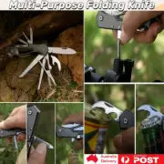 Multi-Purpose Knife Folding Scissors Swiss Army Knife CombinationTool Camping AU
