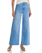 Frame Le Slim High Rise Palazzo Jeans in Honeymoon