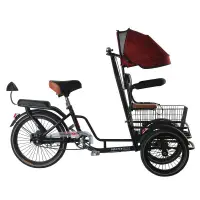 在飛比找蝦皮商城精選優惠-老年人三輪車輕便小型人力腳蹬車代步腳踏三輪自行車帶孩子拉貨車