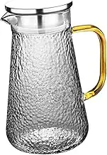 OFFSCH 1300ml Water Supply Kettle Glass Pitcher Multi-Function Design Heat and Cold Resistance