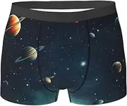 [QMNEHJ] Outer Space Starry Sky Men's Boxer Briefs Breathable Stretch Underwear Moisture-Wicking Trunks for Men