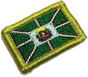 [BR44] BC0001V31 Curitiba Brazil Flag Embroidered Patch Gold Border Uniform Kart Kimono, Hook Fasteners Attach to Tactical Hats and Gears