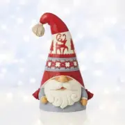 Jim Shore Heartwood Creek Cozy Winter Nordic Noel Gnome Flap Hat 6012893 New