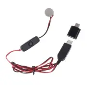 USB to 3V CR2032 Dummy Battery Power Cord with Switches+Adapter for Toy Remote