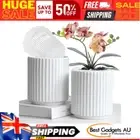Pots Ceramic Orchid Pots Planter Drip Trays Cymbidium Basket 2Pack 4.6” White