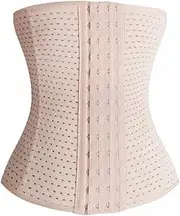 [Sbaba] Waist Trainer Cincher Body Shaper Sport Workout For Hourglass 6 Pcs Steel Bone Higher Compression