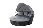Gardeon Patio Day Bed Sun Lounger Wicker Black