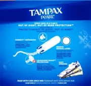 Tampax Pearl Plastic Tampons, Super Plus Absorbency, Scented, 36 Count