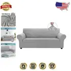 Soft Jacquard Fabric Stretch Sofa Cover in Silver - Perfect for Pets & Easy Care