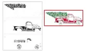 layered slimline Christmas tree truck stencil by TCW