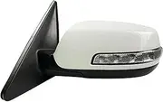 Compatible For KIA Sorento XM 2009 2010 2011 2012 2013 2014 Car Left Right Auto Folding Heated Turn Signal Light 9 Wires Mirror Assembly(1pc Pearl white L)