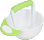 Hand Mash Bowl, Food Masher Bowl, Long Bowl Handle anti Scalding Baby Food Mashe