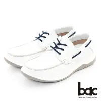 在飛比找momo購物網優惠-【bac】陽光型男真皮綁帶休閒鞋(白色)