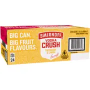 Smirnoff Crush Raspberry & Lemon Cans 440mL x 24 pack