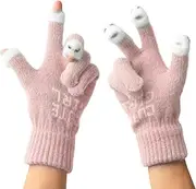 [Generic] Gloves Touchscreen | Warm Elastic Running Gloves,Anti Slip Hand Warming Gloves, Cold Weather Gear for Hiking Driving Cycling