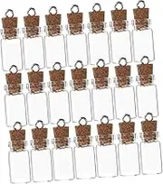 Yardenfun 24Pcs Mini Glass Wishing Bottles with Cork Stopper Tiny Glass Jars for DIY Crafts Message Bottle Decor Versatile Storage for Small Items Candies Weddings