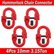4Pcs 10mm Hammerlock Chain Connector Joiner Chain 4x4 Chain Link Coupler NEW