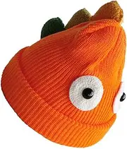 [BESTYASH] Wool Cap Warm Knitted Hat Soft Warm Hat Boy Baseball Hat Bonnets for Babies Childrens Hat Warm Fleece Lined Cap Baseball Cap Chunky Beanie Hat Woolen Hat Yarn Blue