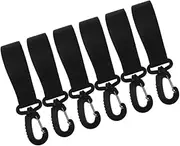 Kisangel 6pcs Reusable Stroller Hooks Multipurpose Hanging Accessory for Diaper Bags Convenient Portable Design Stroller Hangers for Shopping Outings