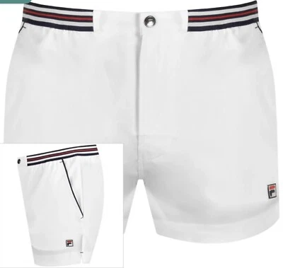Fila Borg Hightide Retro Wimbledon White Tennis Shorts(Football Casuals)