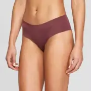 Women's Laser Cut Cheeky Underwear - Auden Size XS 0-2 Burgundy