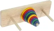 GARVALON Intelligent Tower of Hanoi Puzzle for Boys and Girls Wooden Board Game Brain Exercise Age 6