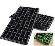 Jade Deals 10x 72 Hole Plant Seed Grow Box Insert Propagation Nursery Seedling Starter Tray, Reusable PS Polystyrene with Drain Holes for Seed Starting