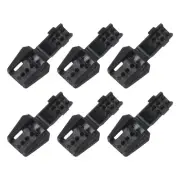 6Pcs Nylon Cord End Tips Zipper Pull Cord Stopper Ends Lock (18x18mm, Black)
