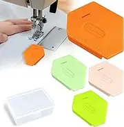 Threovic 4-Pack Magnetic Seam Guide with Storage Box - Color-Coded Sewing Ruler for Multi-Project Fabric Alignment (Sewing Accessories Kit for Sewing Machine)