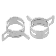 Steel Band Clamp 12mm Hose Tube Spring Clips Clamp Silver Manganese Steel 20Pcs