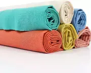 Embroidery Fabric-6 Pcs 6 Solid Colors Linen Needlework Fabric Cross Stitch Clot