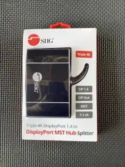 SIIG Triple 4K DisplayPort 1.4 to 3 DisplayPort MST Hub Splitter 1 in 3 Out,DP