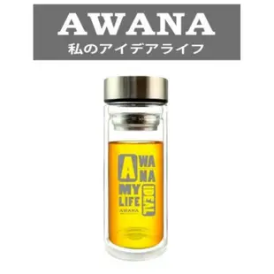 AWANA寬口濾網雙層玻璃杯500ml GL-500冷泡茶瓶 雙層杯 泡茶壺 玻璃瓶 檸檬瓶 咖啡杯日式濾茶杯