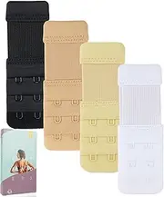 [XSCQ] Women's Bra Extender 2 Hook,Bra Extenders 2 Hooks,Soft Stretchy 2 Hook Bra Strap Extender