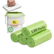 Small Trash Bags 1.2 Gallon - Compostable Garbage Bags 5 L Mini Trash Can Bin