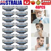 48pcs Replacement Blades For Gillette MACH 3 Razor Shaver Trimmer Shaving AU