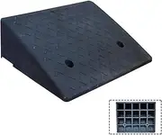 Rubber Door Threshold Ramp, Heavy Duty Wheelchair & Walker Ramp, Anti-Slip Texture, Water Drainage Design, Ideal for Home Doorways, Steps & Showers(48.5 * 31 * 13cm)