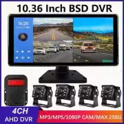 10.36 "4 Channel Recorder Smart Blind Spot Radar BSD Alarm Car DVR Monitor 1080P